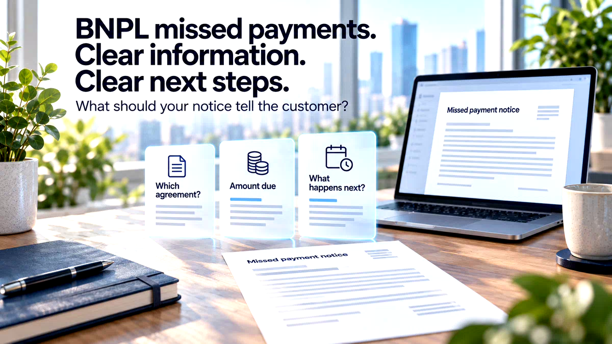 BNPL missed-payment notice: what CONC 7.20 requires