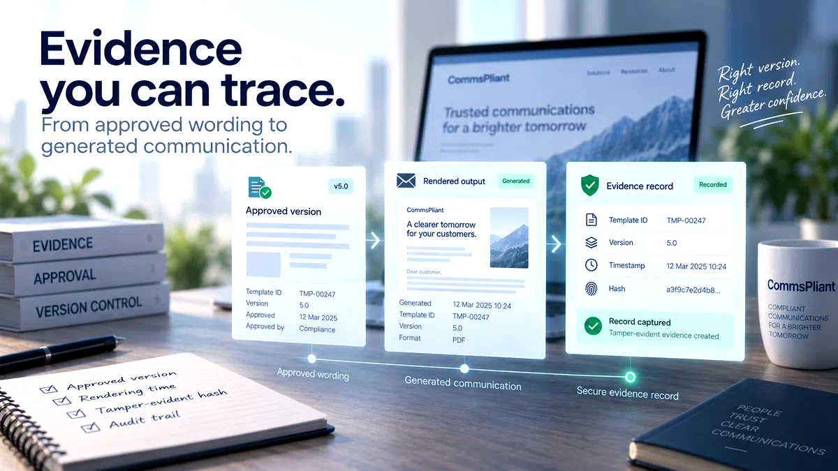 How to Evidence a Generated Customer Communication