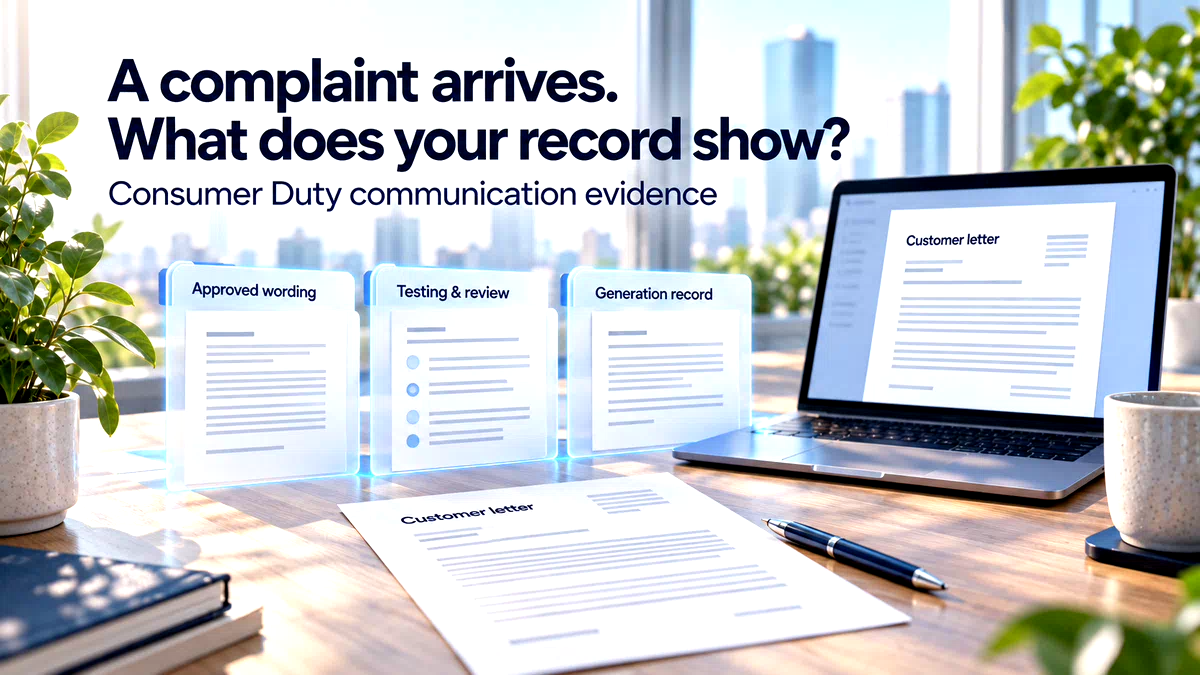 Consumer Duty communications evidence: what should your record show when a complaint arrives?